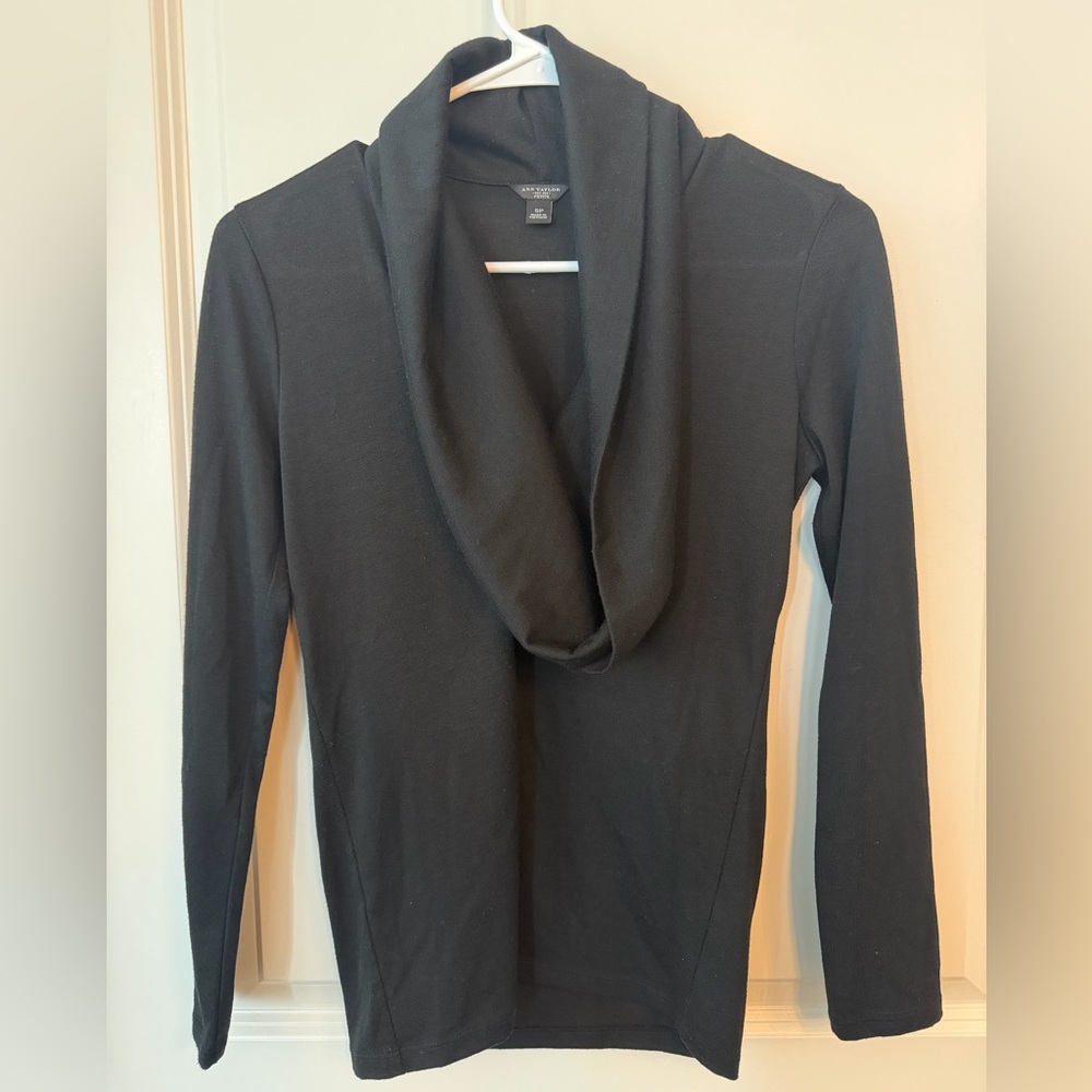 Black Cowl Neck Sweater